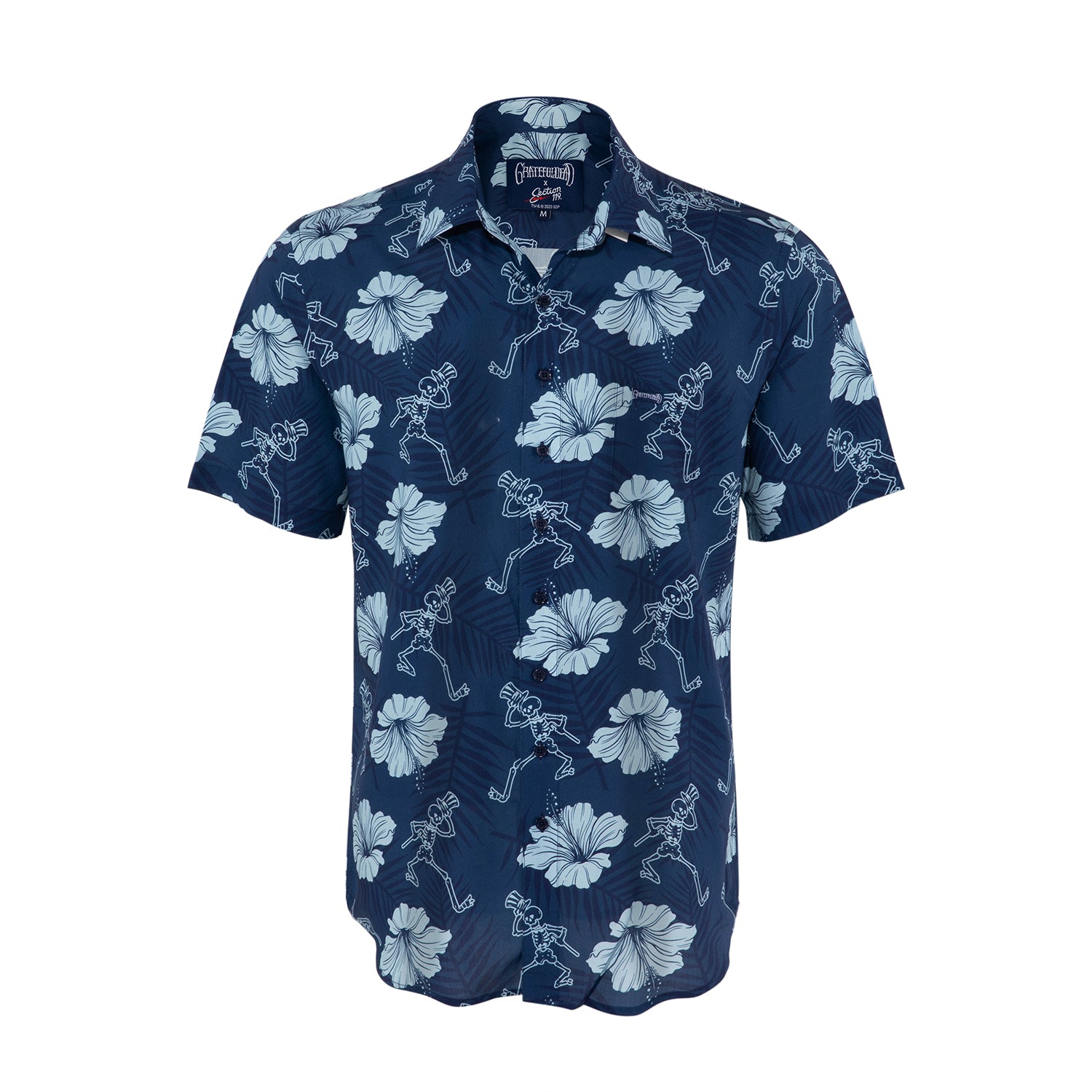 Grateful Dead Relaxed Navy Skeleton Flowers - Section 119