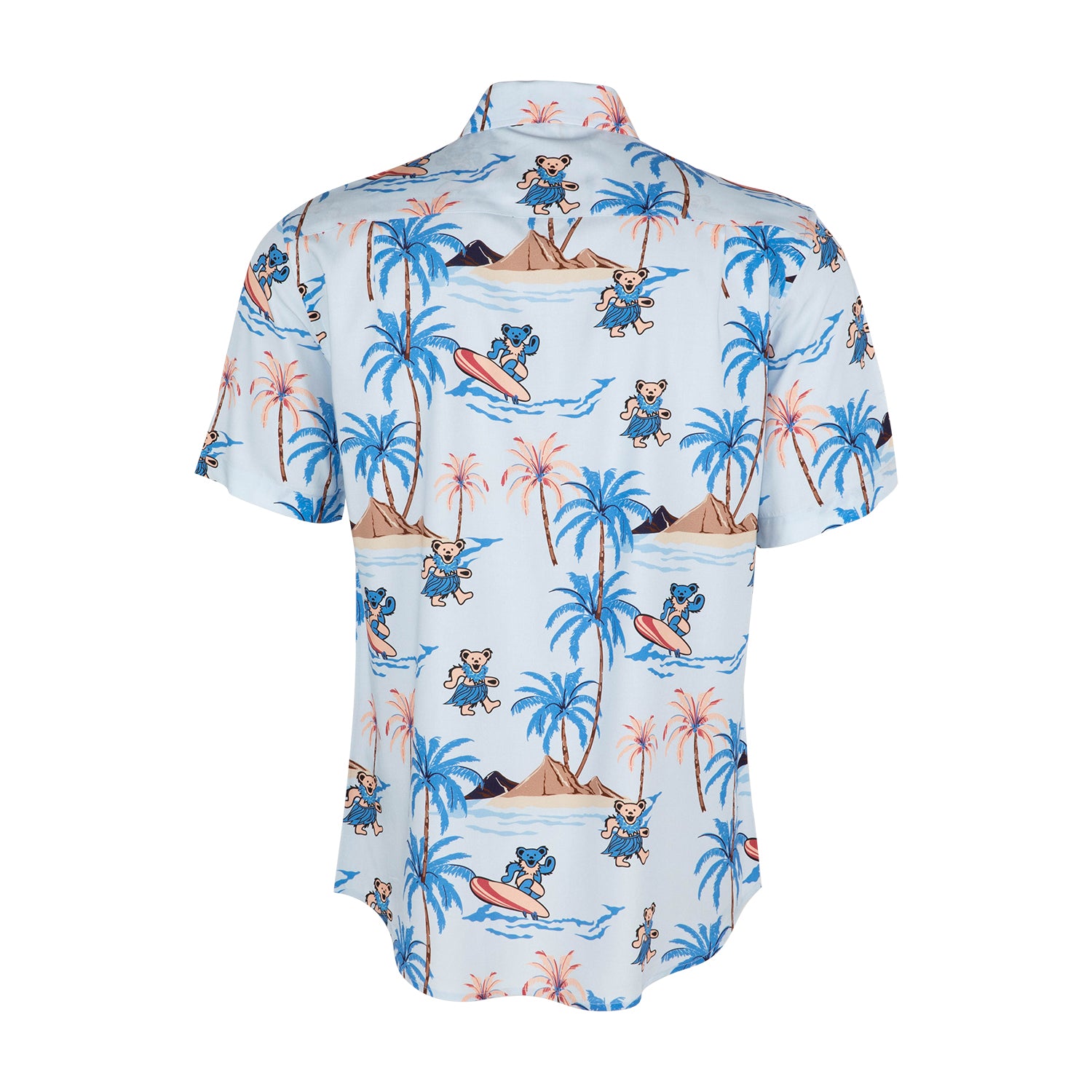 Grateful Dead Baby Blue Island Bear Relaxed Short Sleeve Button Down - Section 119