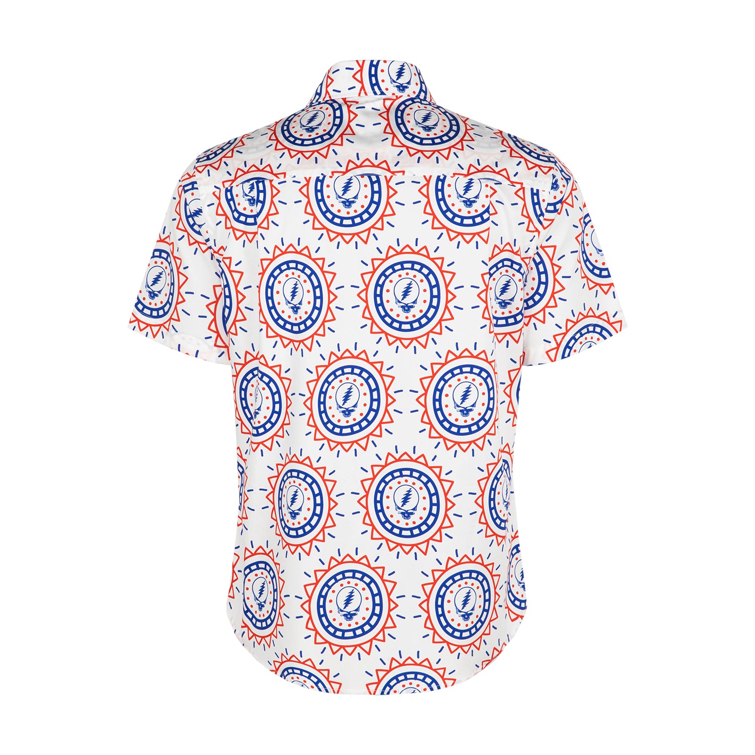Grateful Dead Classic Short Sleeve Button Down Stealie Pattern - Section 119