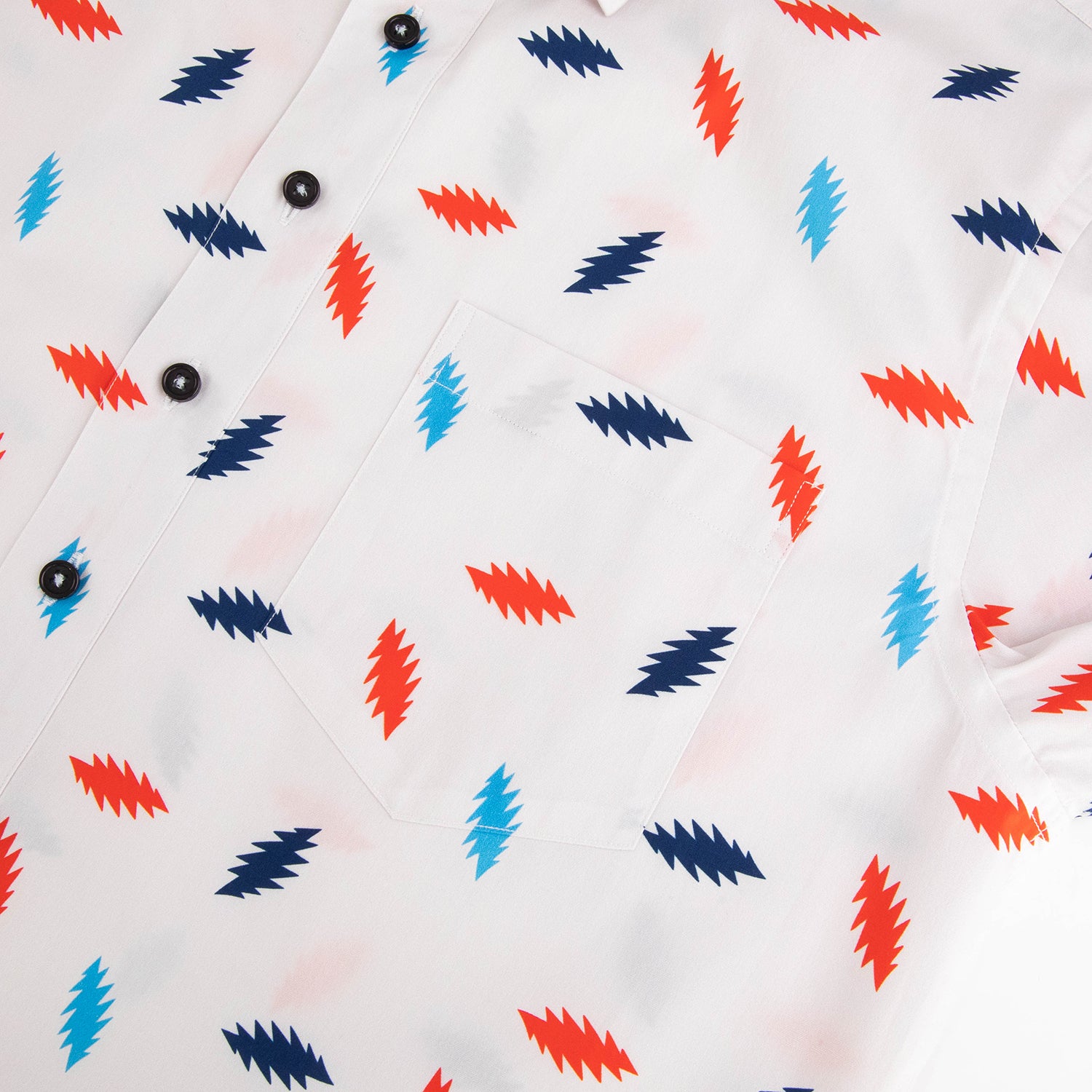 Grateful Dead Classic Short Sleeve Button Down Lightning Strikes - Section 119