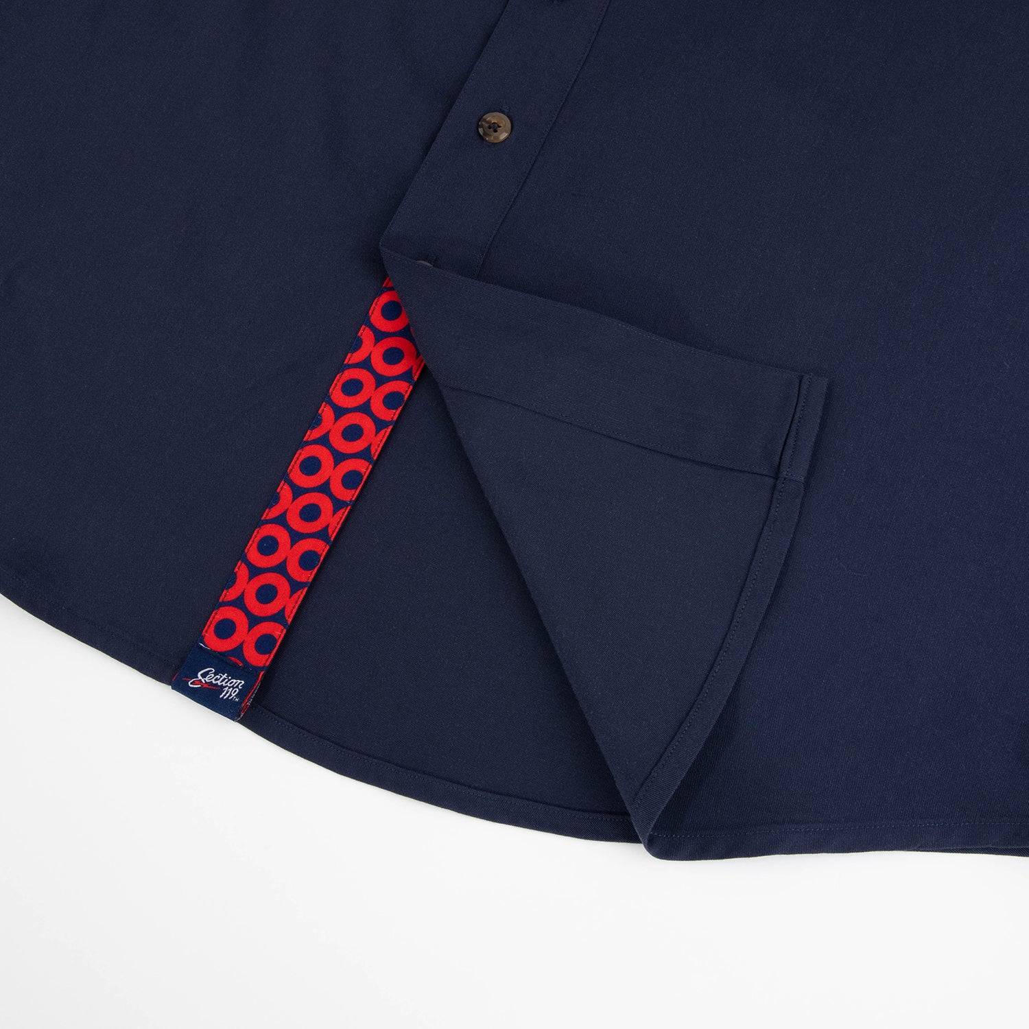 Phish Relaxed Short Sleeve Button Down Red Donut in Navy - Section 119