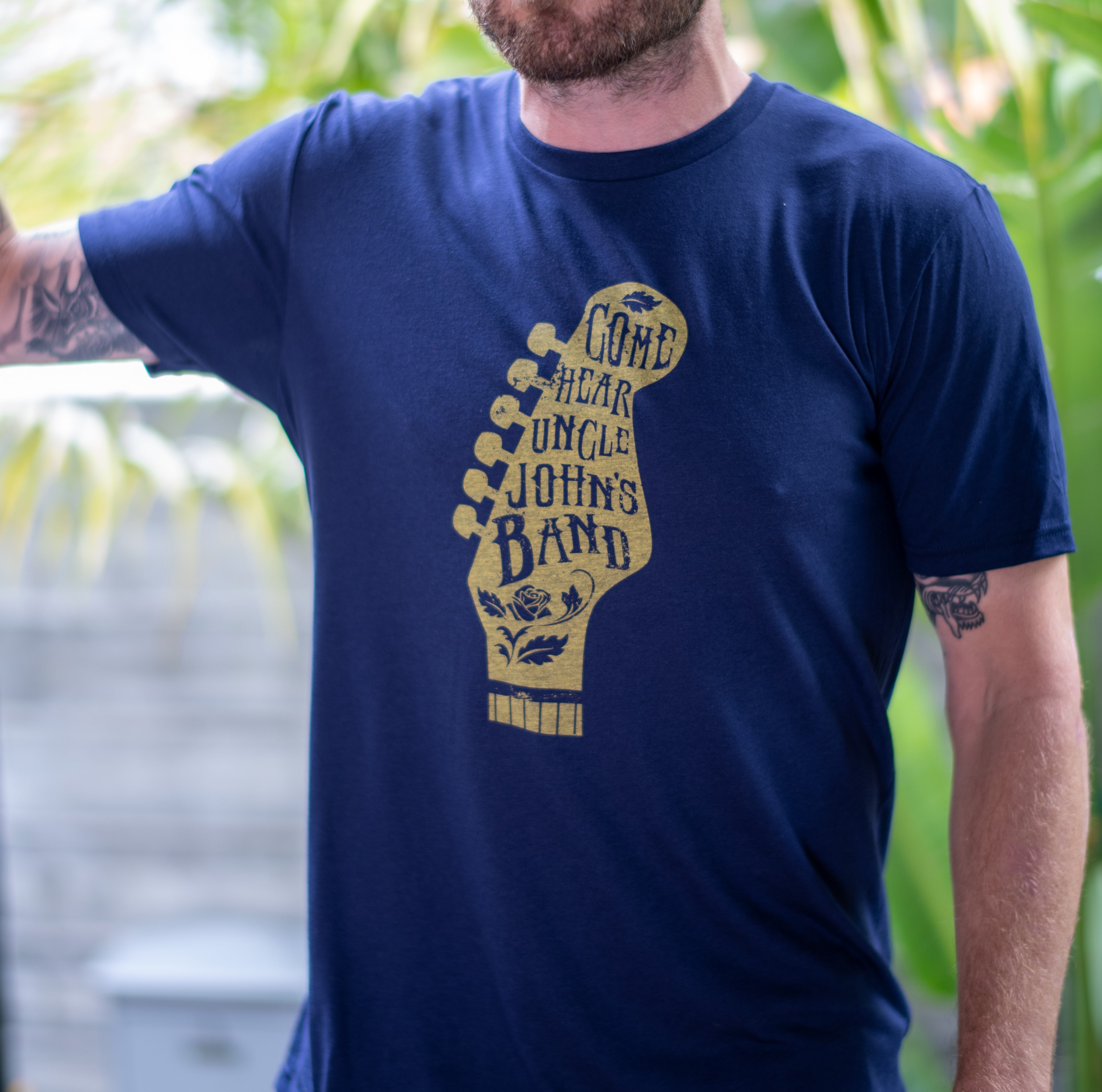 Grateful Dead Lyrics Uncle John's Band Tee in Navy - Section 119