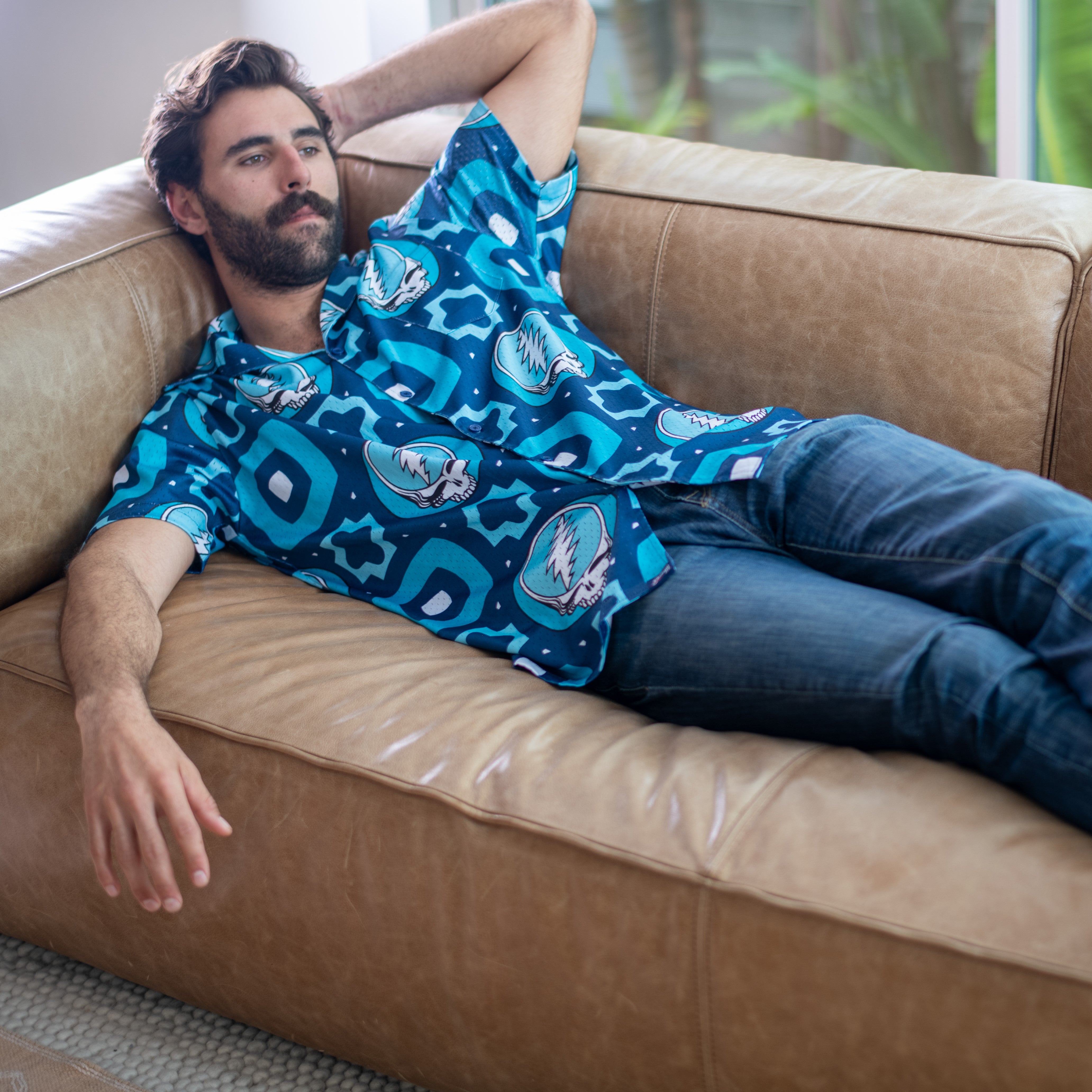 Grateful Dead MESH NAVY AND TEAL STEALIE - Section 119