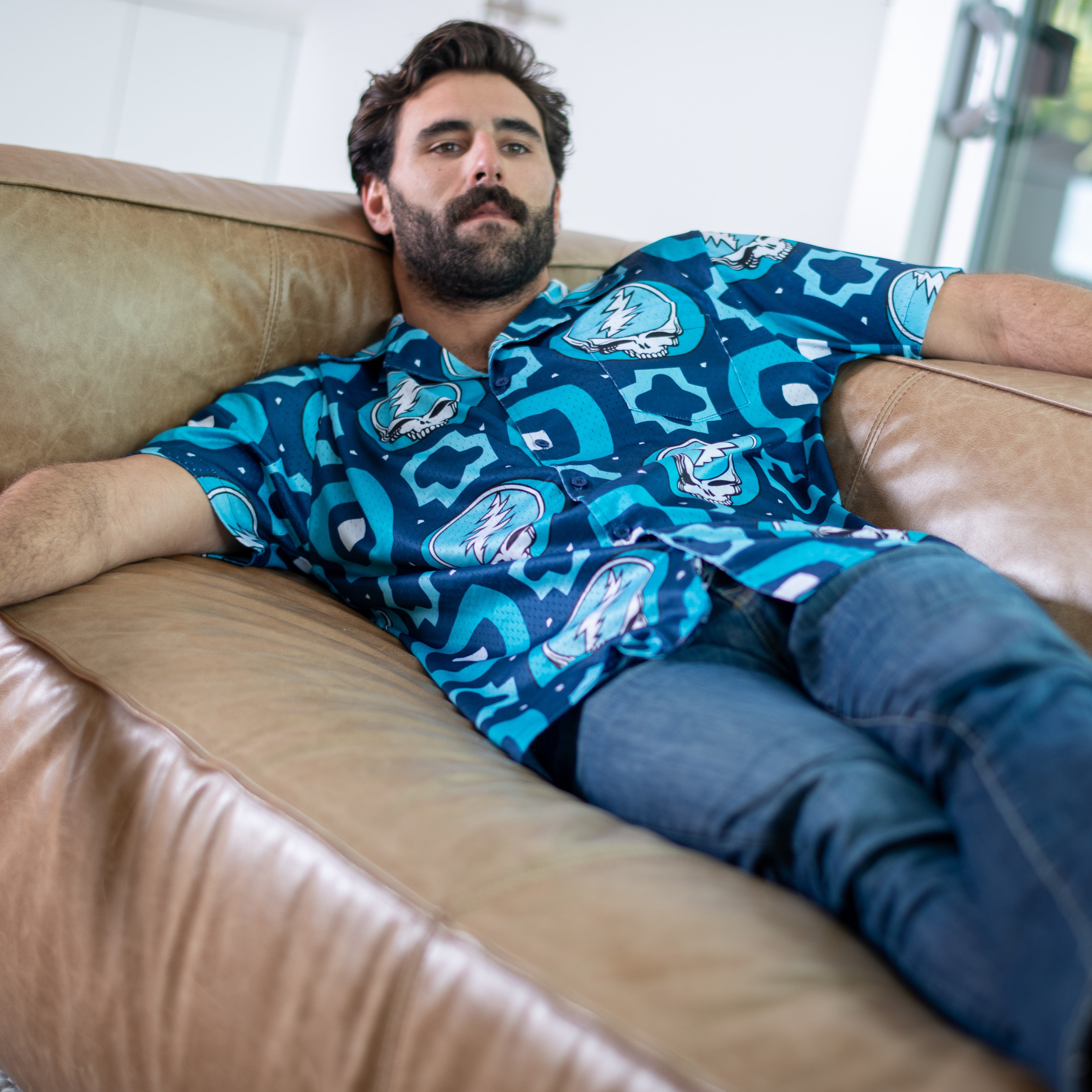 Grateful Dead MESH NAVY AND TEAL STEALIE - Section 119