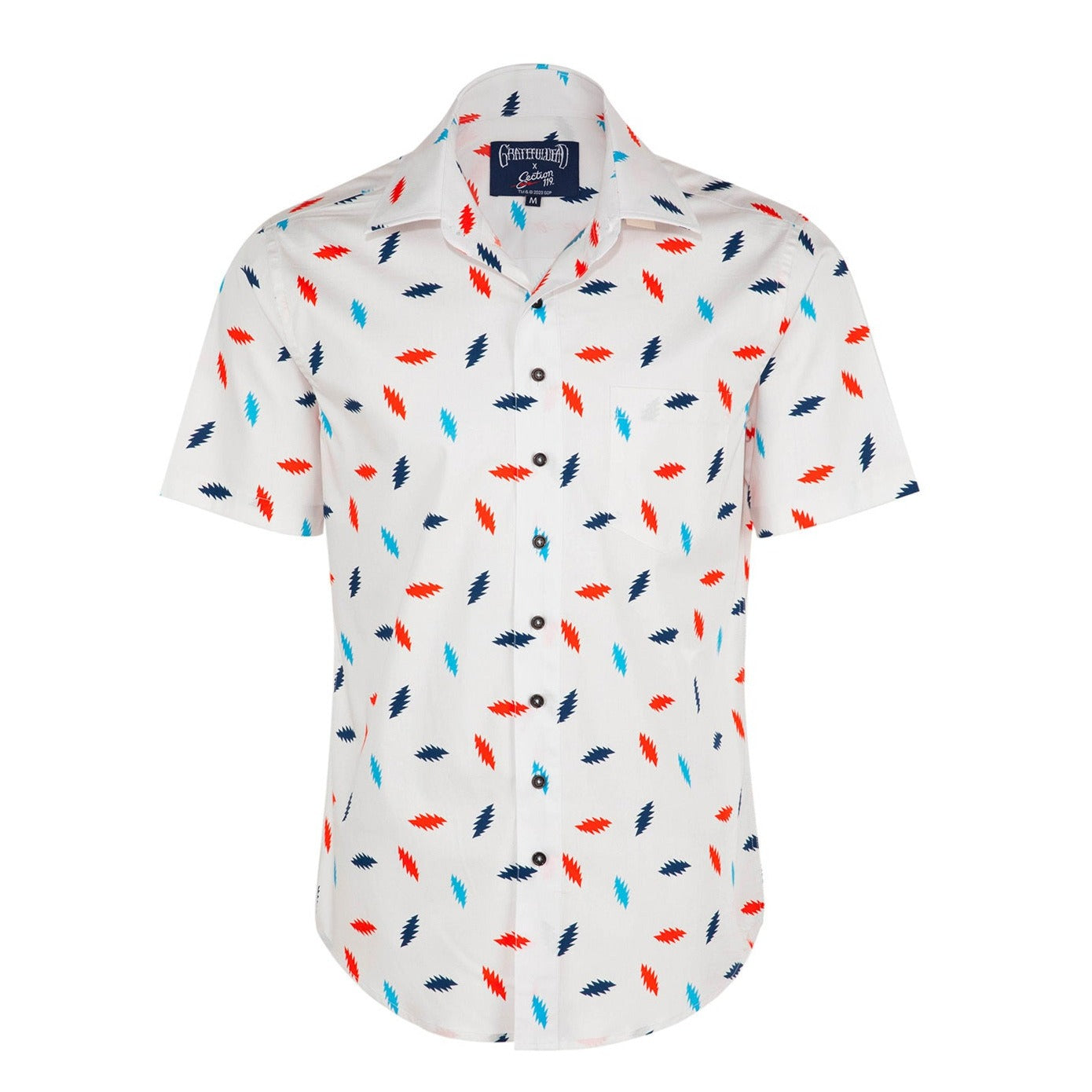 Grateful Dead Classic Short Sleeve Button Down Lightning Strikes - Section 119