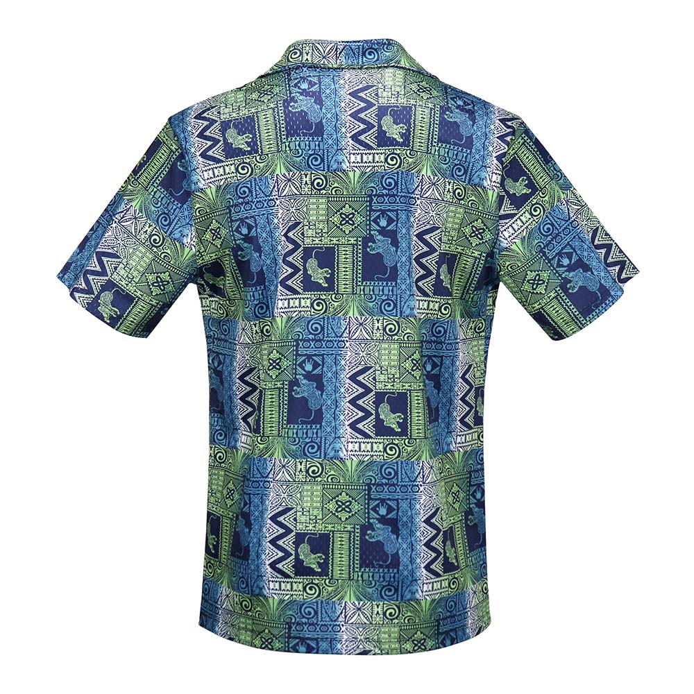 Jerry Garcia Tiger Teal and Yellow Mesh Button Down - Section 119