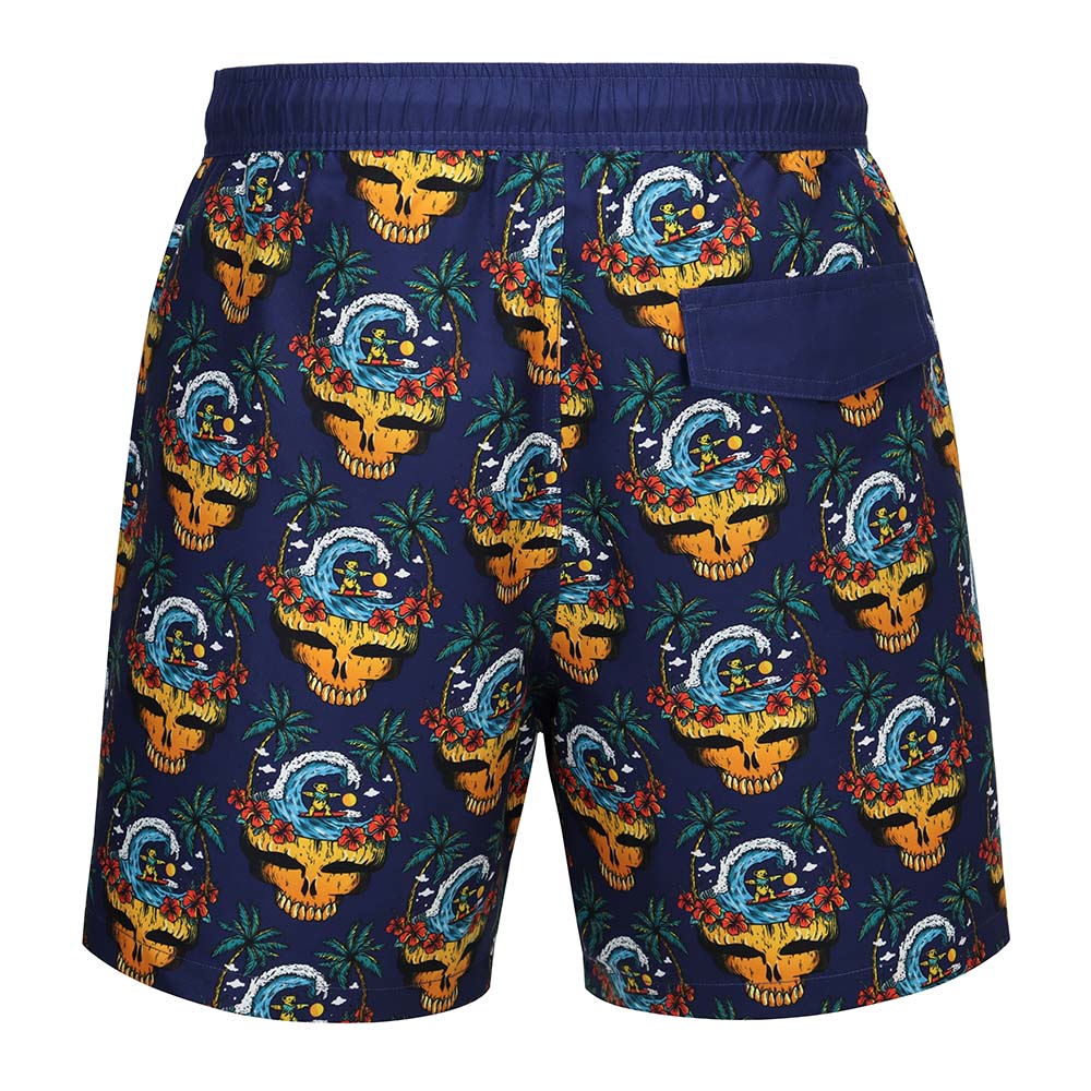 Grateful Dead Swim Trunk Surfing Stealie in Navy - Section 119