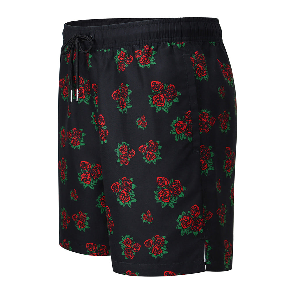Grateful Dead Swim Trunk All Over Roses in Black - Section 119