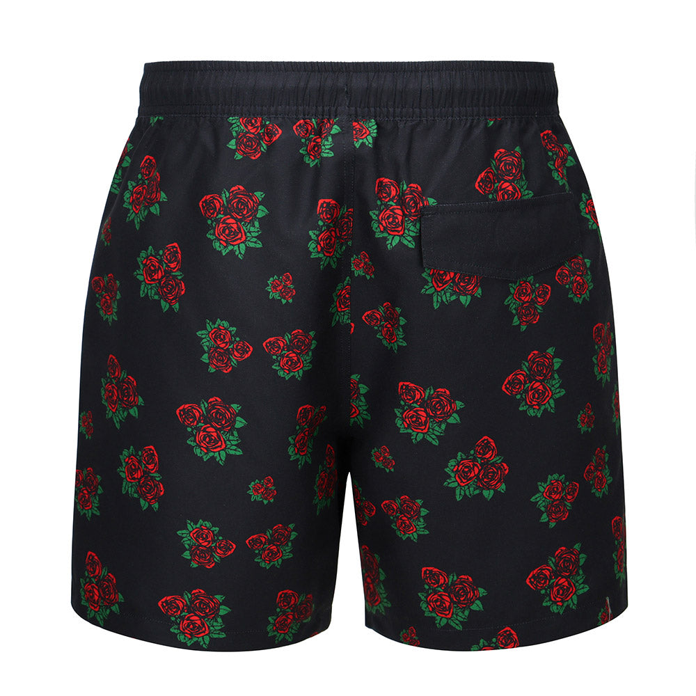 Grateful Dead Swim Trunk All Over Roses in Black - Section 119
