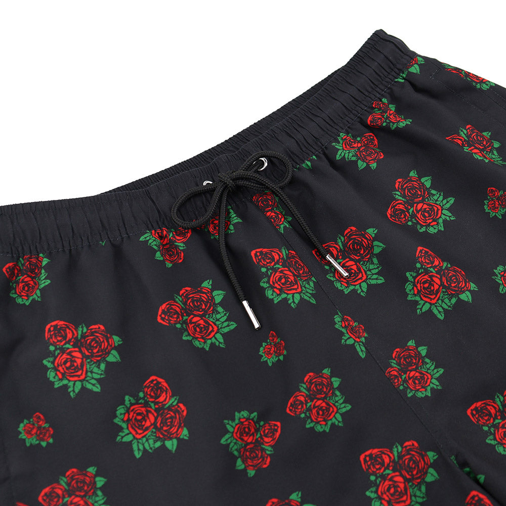 Grateful Dead Swim Trunk All Over Roses in Black - Section 119