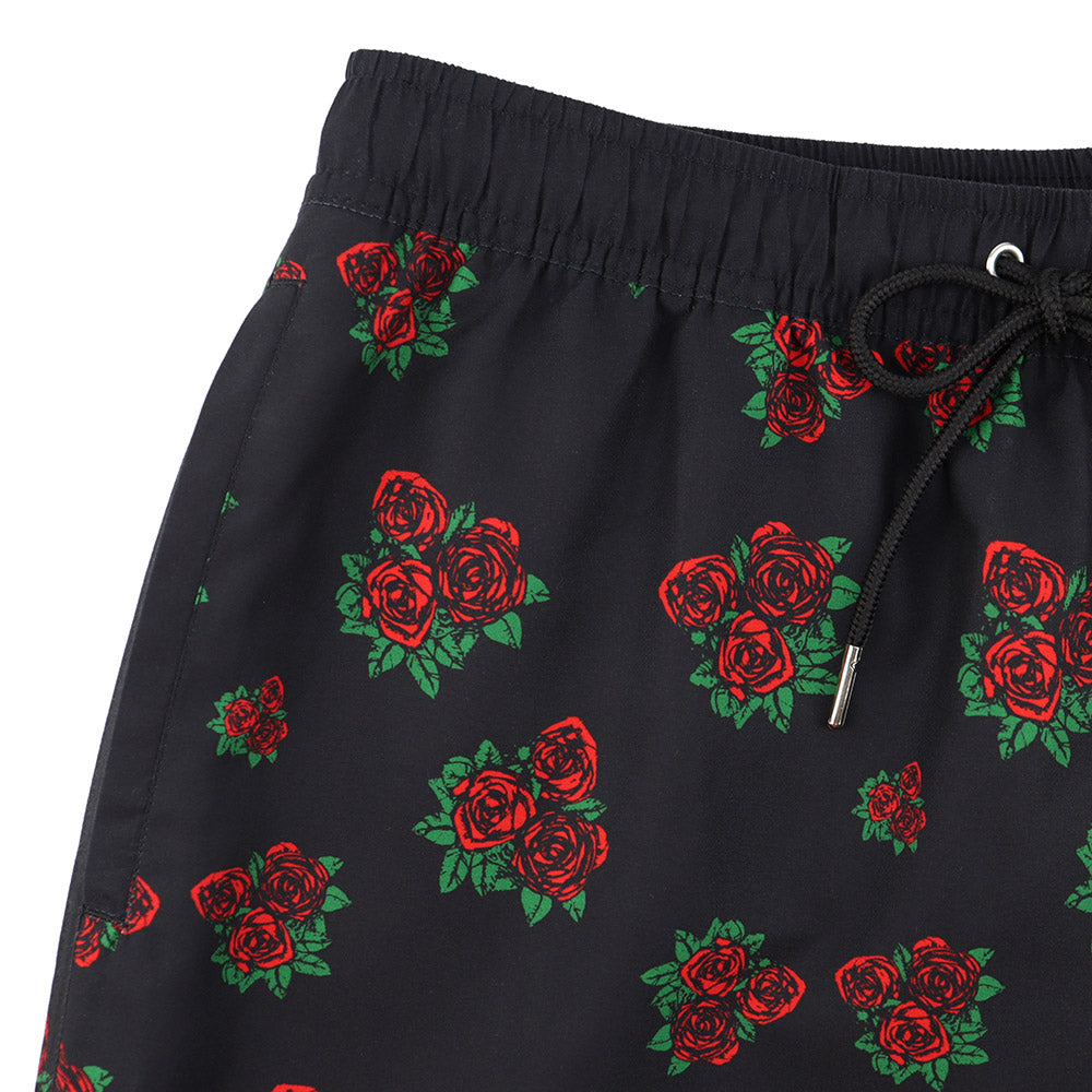 Grateful Dead Swim Trunk All Over Roses in Black - Section 119