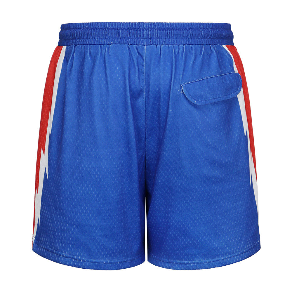 Grateful Dead Mesh Shorts Stealie Red White and Blue Bolt - Section 119