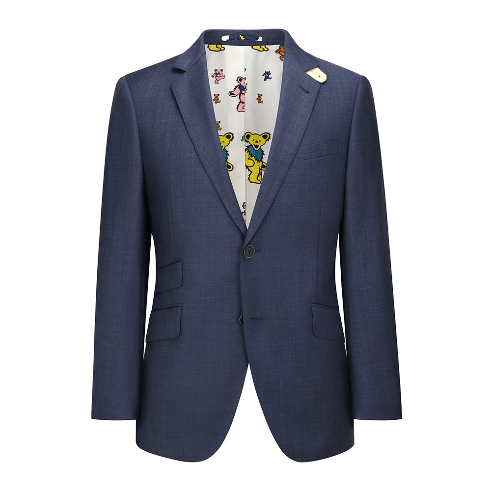 Grateful Dead Sharkskin Blue Dancing Bear Sport Coat - Section 119
