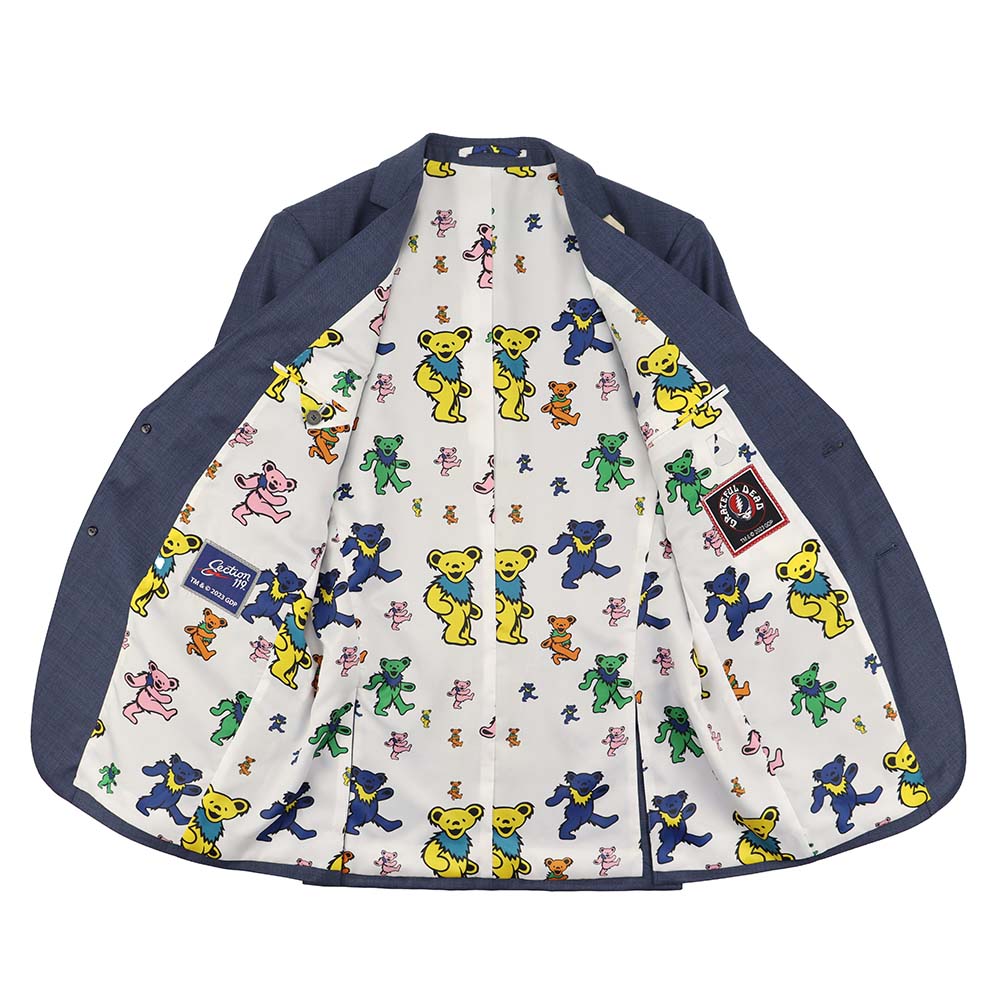 Grateful Dead Sharkskin Blue Dancing Bear Sport Coat - Section 119