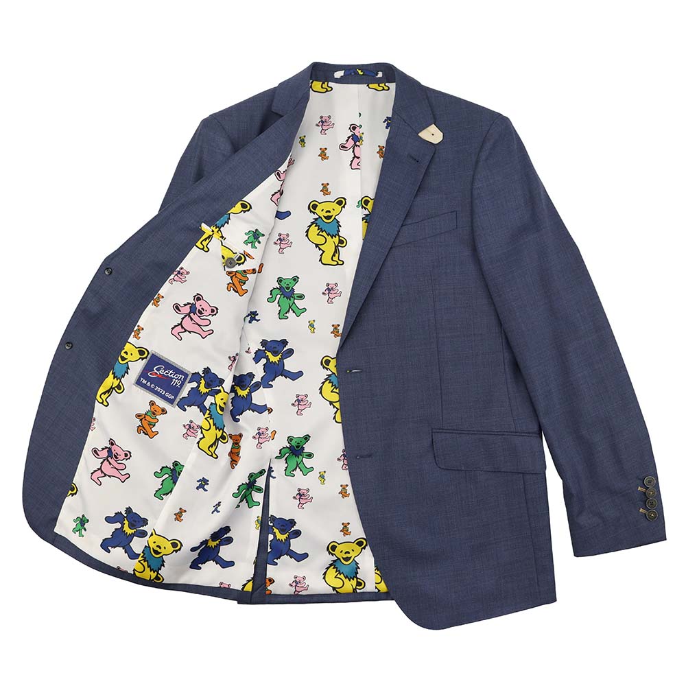 Grateful Dead Sharkskin Blue Dancing Bear Sport Coat - Section 119
