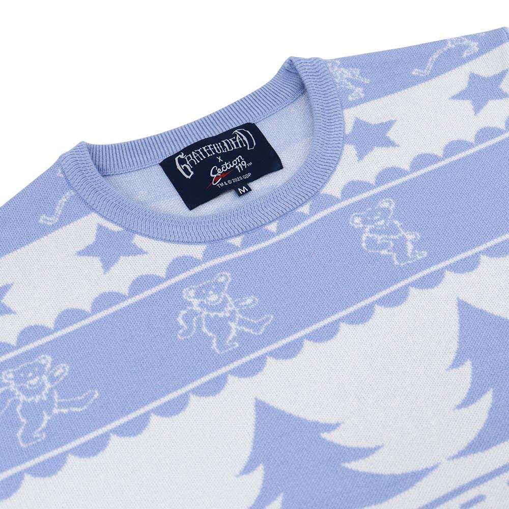 Grateful Dead Sweater Winter In White And Blue - Section 119