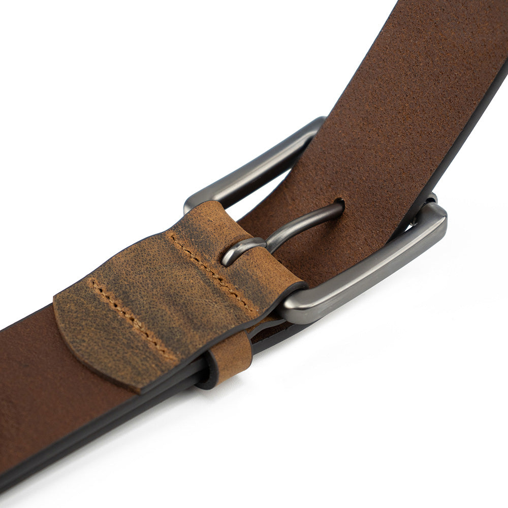 Grateful Dead Premium Leather Belt Embossed Stealie - Section 119