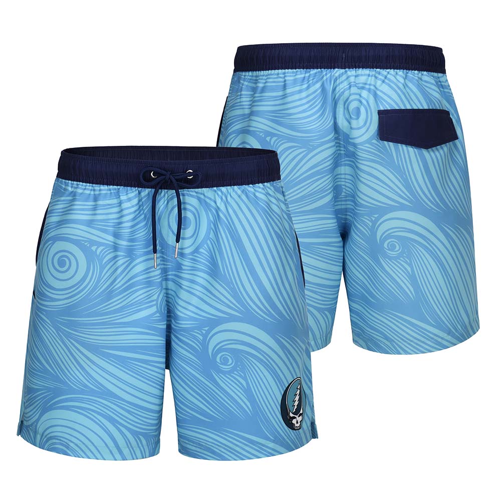 Grateful Dead Swim Trunk Spiral Stealie Blue - Section 119