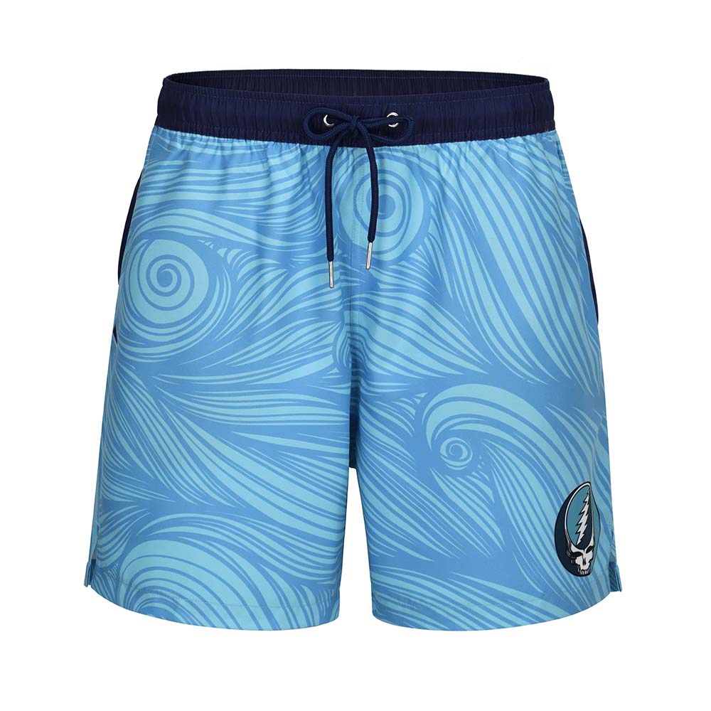 Grateful Dead Swim Trunk Spiral Stealie Blue - Section 119