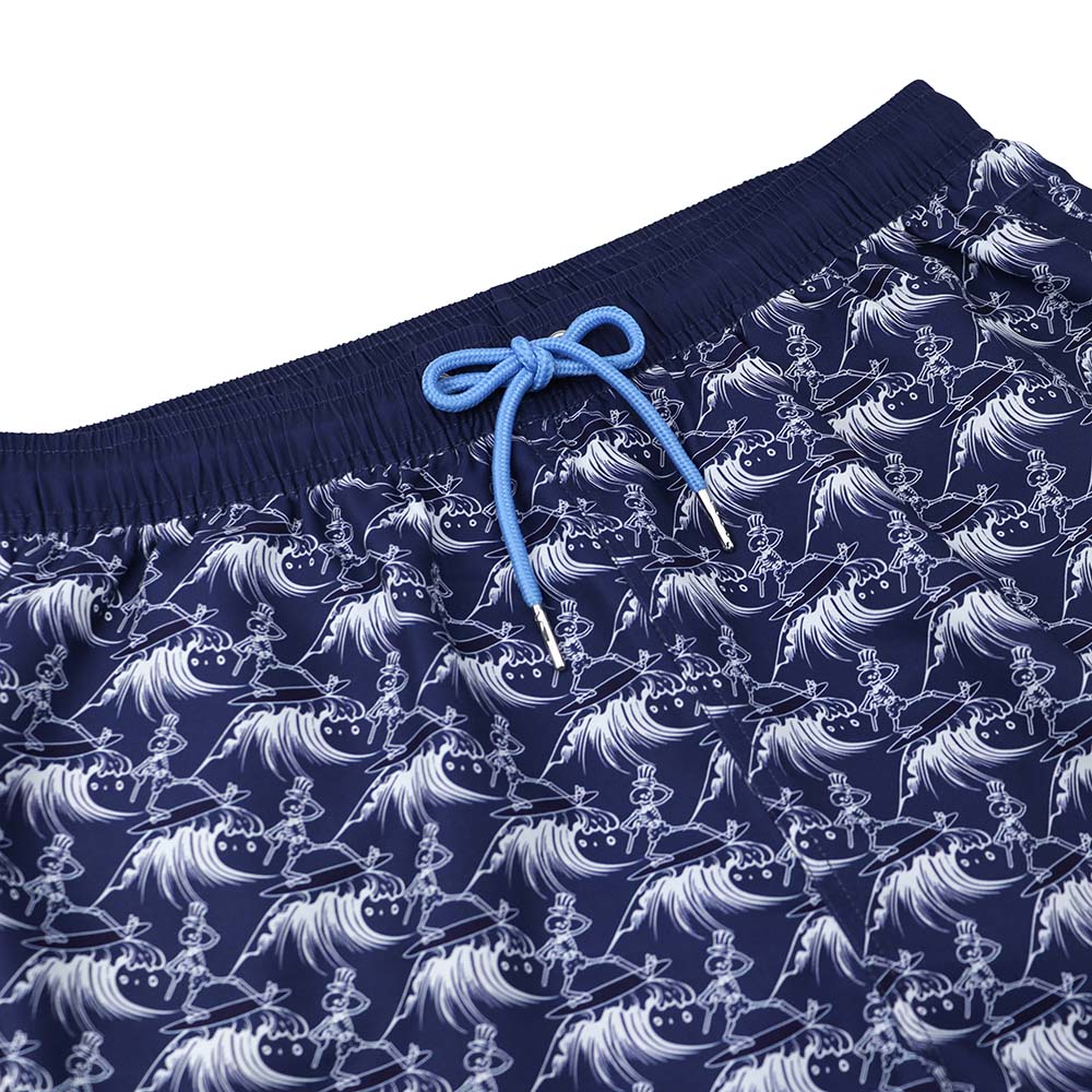 Grateful Dead Swim Trunk Skeleton on Navy - Section 119