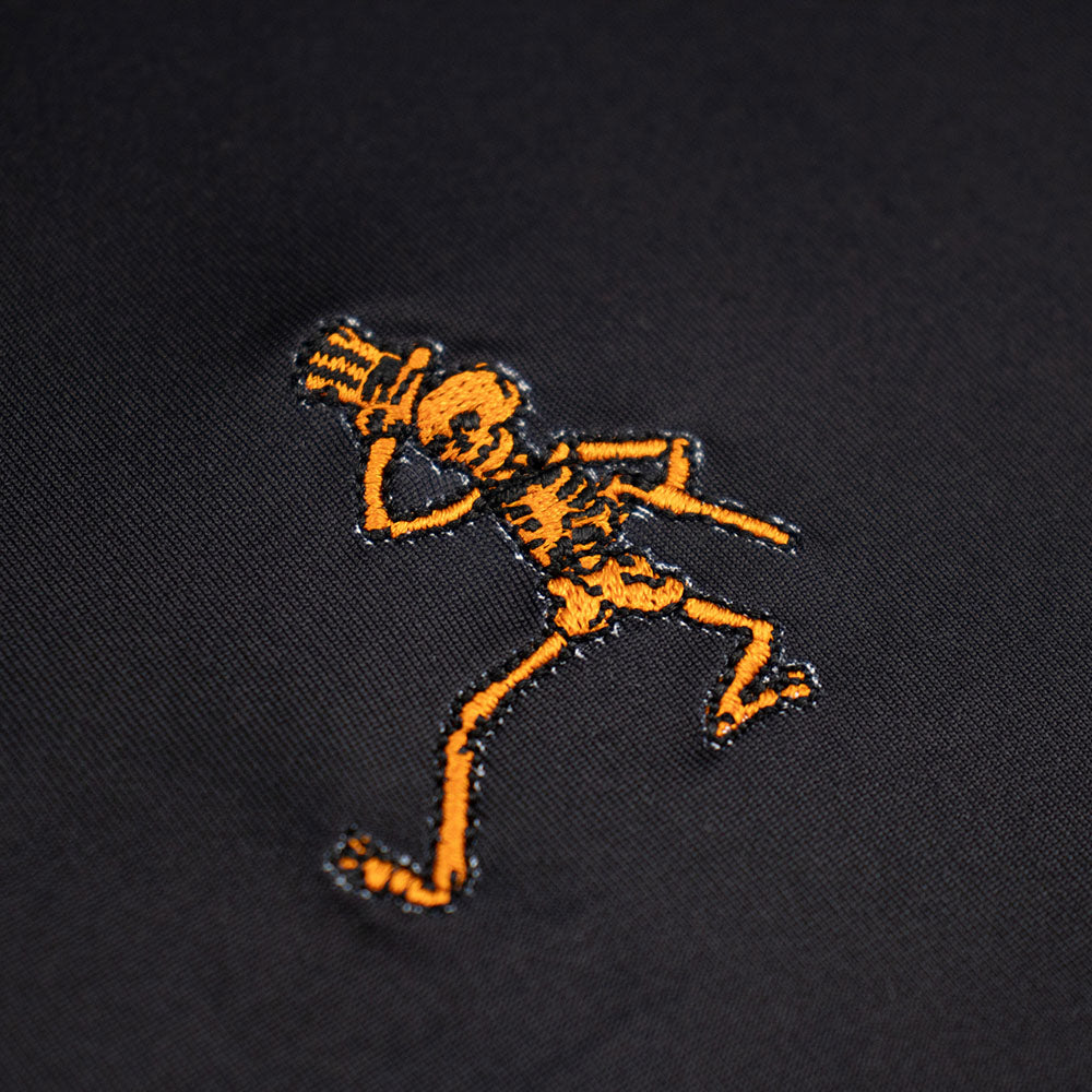 Grateful Dead Performance Polo Orange Skeleton and Black - Section 119