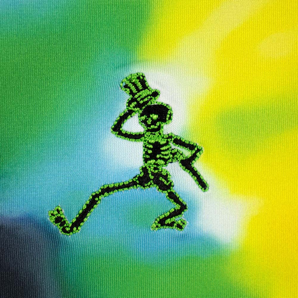 Grateful Dead Performance Polo Tie-dye Red, Green & Yellow - Section 119