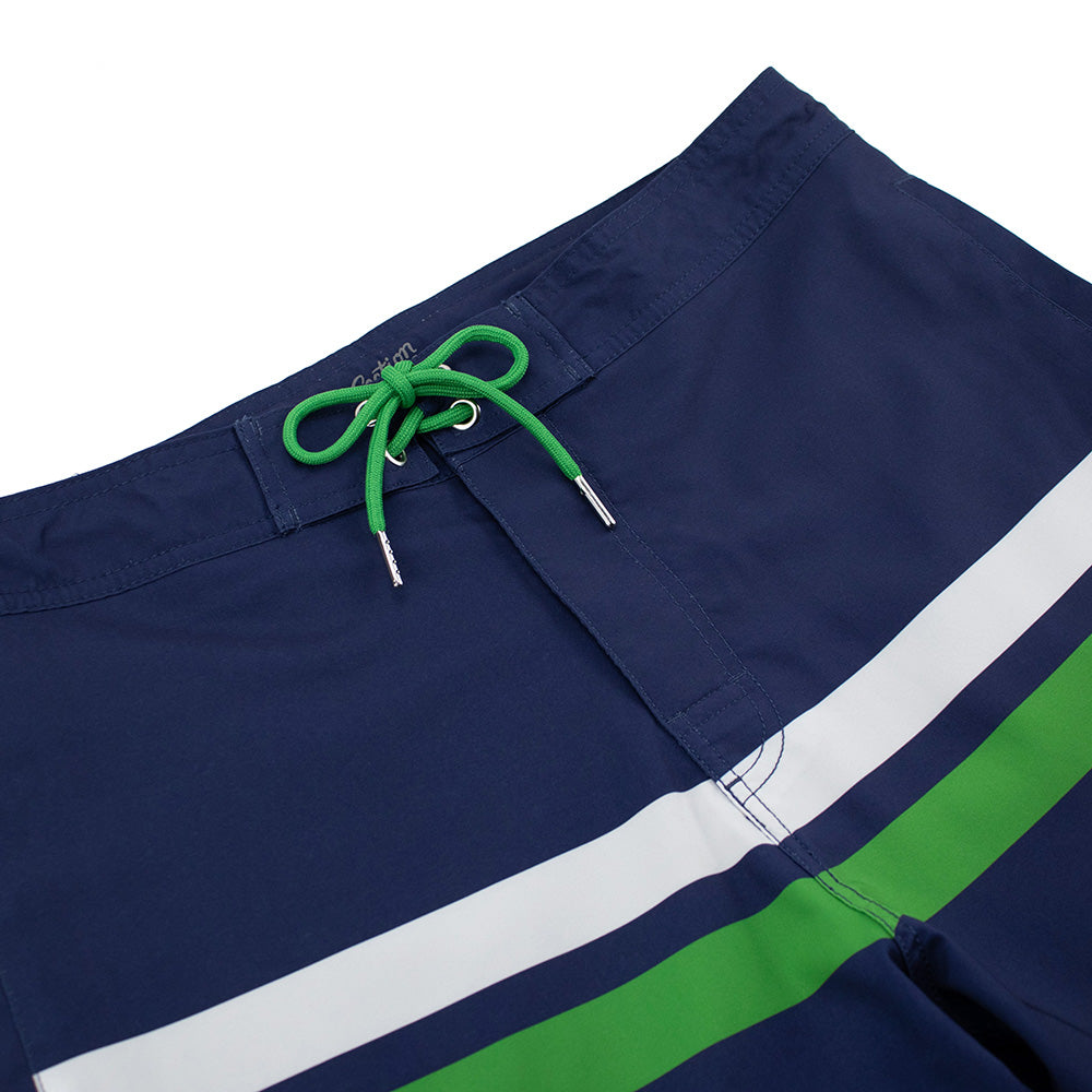 Grateful Dead Board Shorts Navy Turtle with White and Green Stripes - Section 119