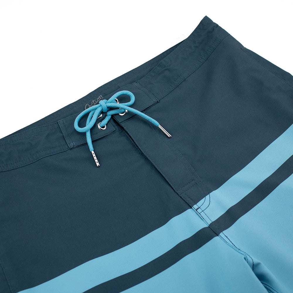 Grateful Dead Board Shorts Skeleton in Teal Stripe - Section 119