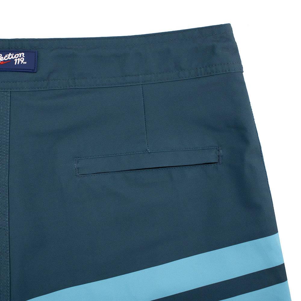 Grateful Dead Board Shorts Skeleton in Teal Stripe - Section 119