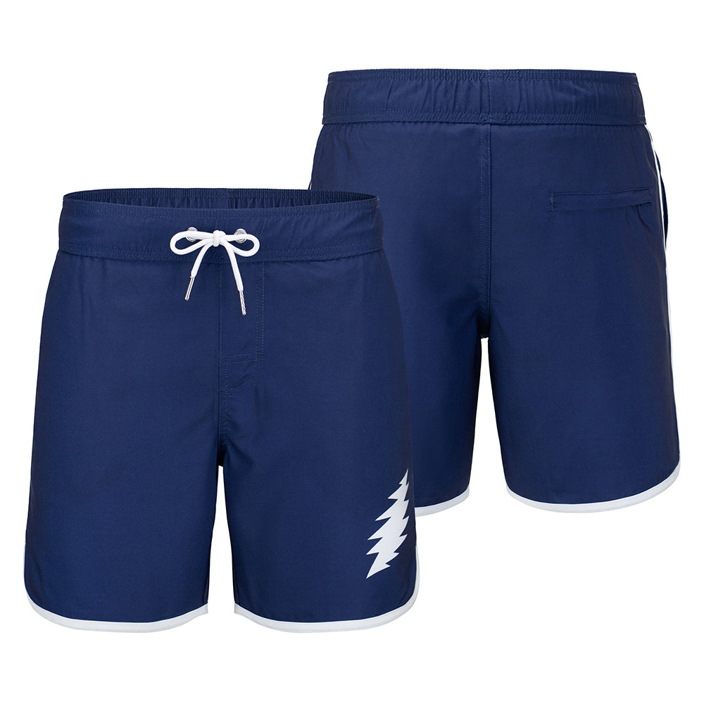 Grateful Dead Navy Bolt Piping Swim Trunks - Section 119