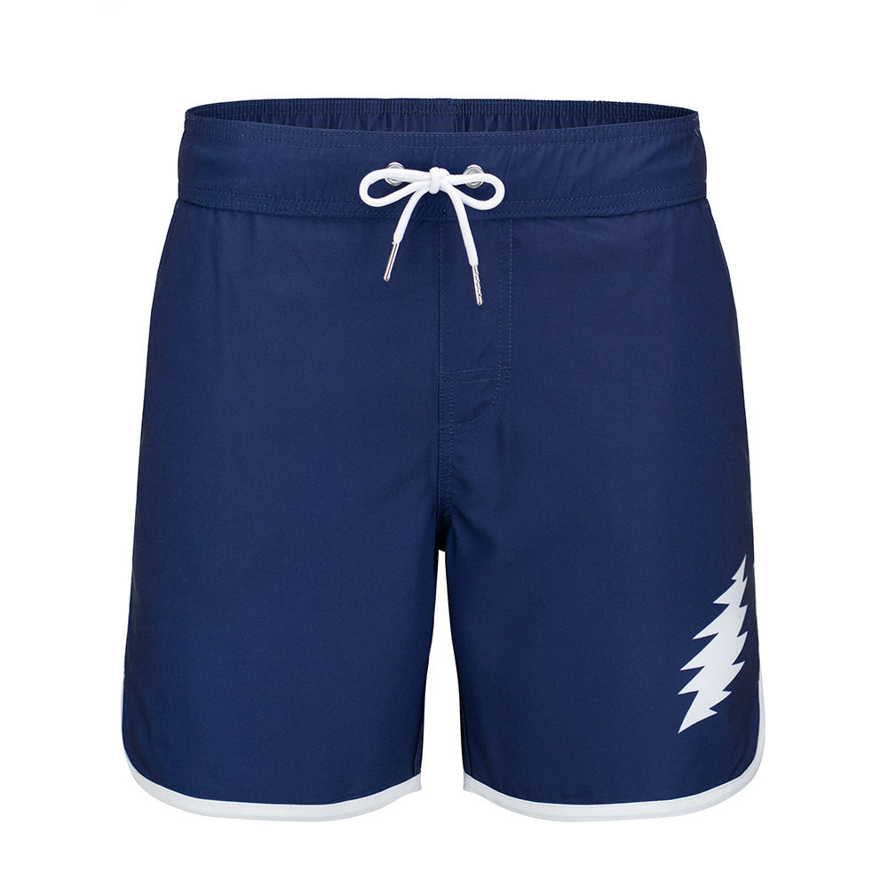 Grateful Dead Navy Bolt Piping Swim Trunks - Section 119