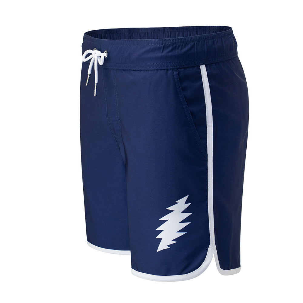 Grateful Dead Navy Bolt Piping Swim Trunks - Section 119