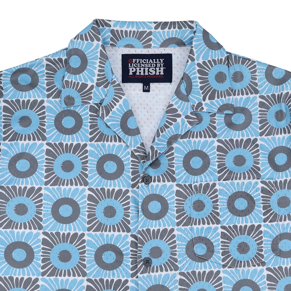 Phish Mesh Grey & Blue Button Down - Section 119