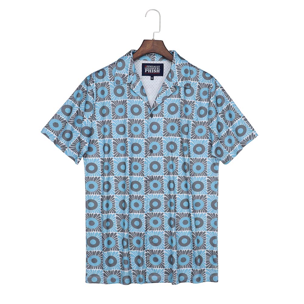 Phish Mesh Grey & Blue Button Down - Section 119
