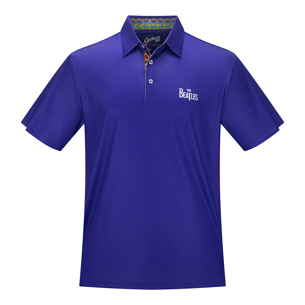 The Beatles Dry Fit Polo Logo Wavy Purple - Section 119