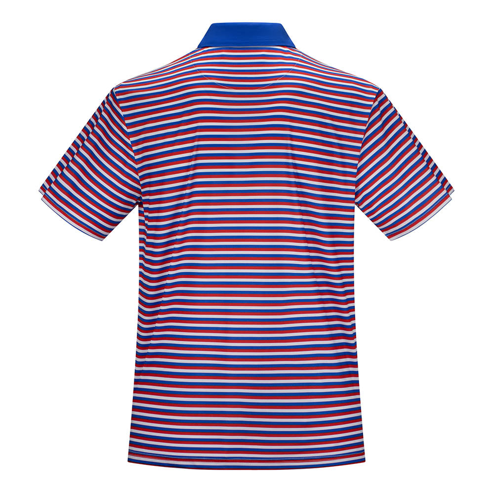 GD Dry Fit Polo Stealie in Red White and Blue Stripes All over - Section 119