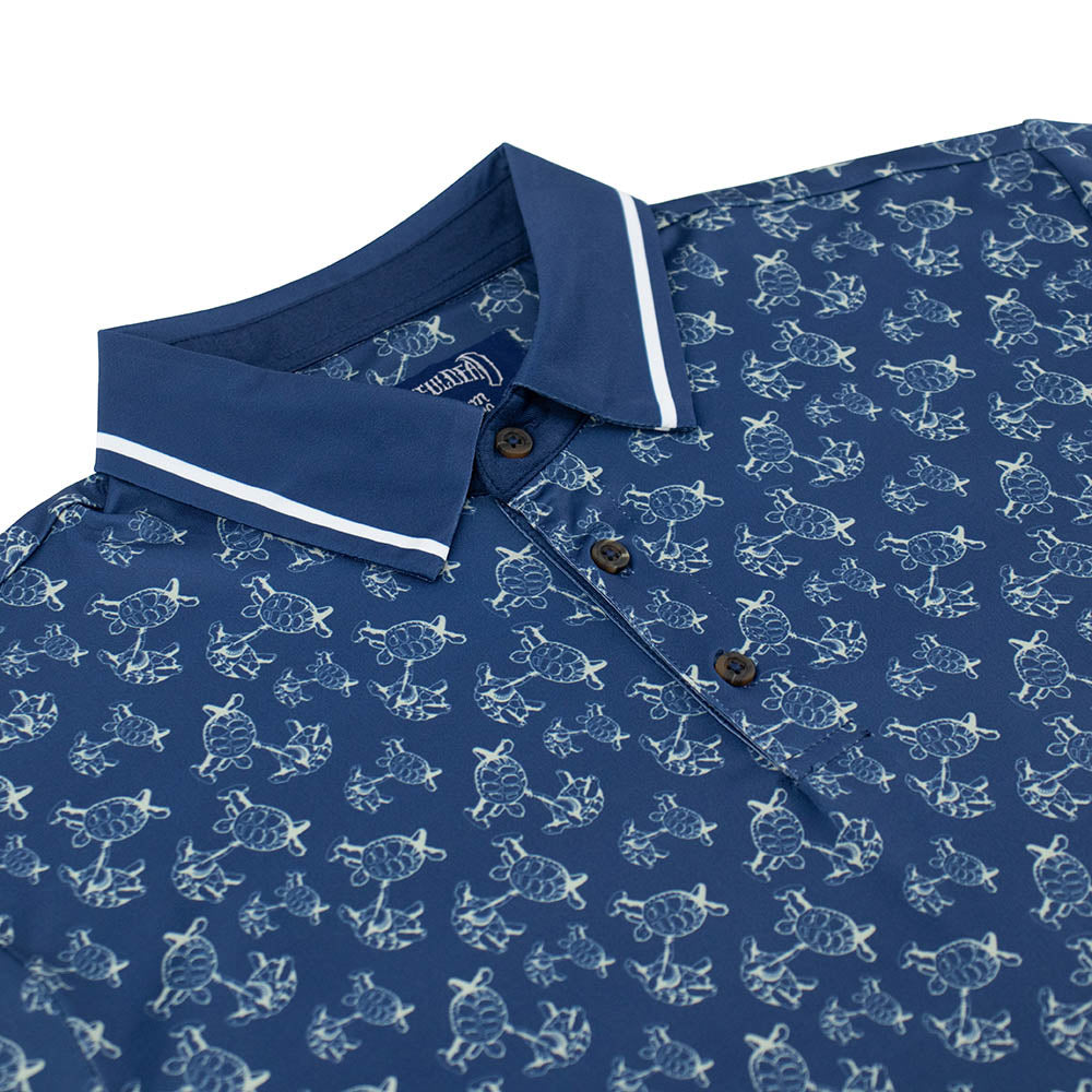 Grateful Dead Performance Polo All over Turtles in Navy - Section 119