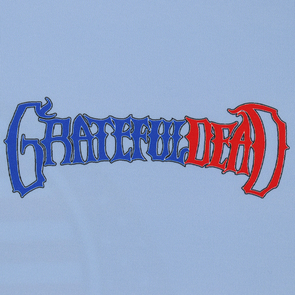 Grateful Dead Lightweight Pullover Hoodie Flag Stealie in Light Blue - Section 119