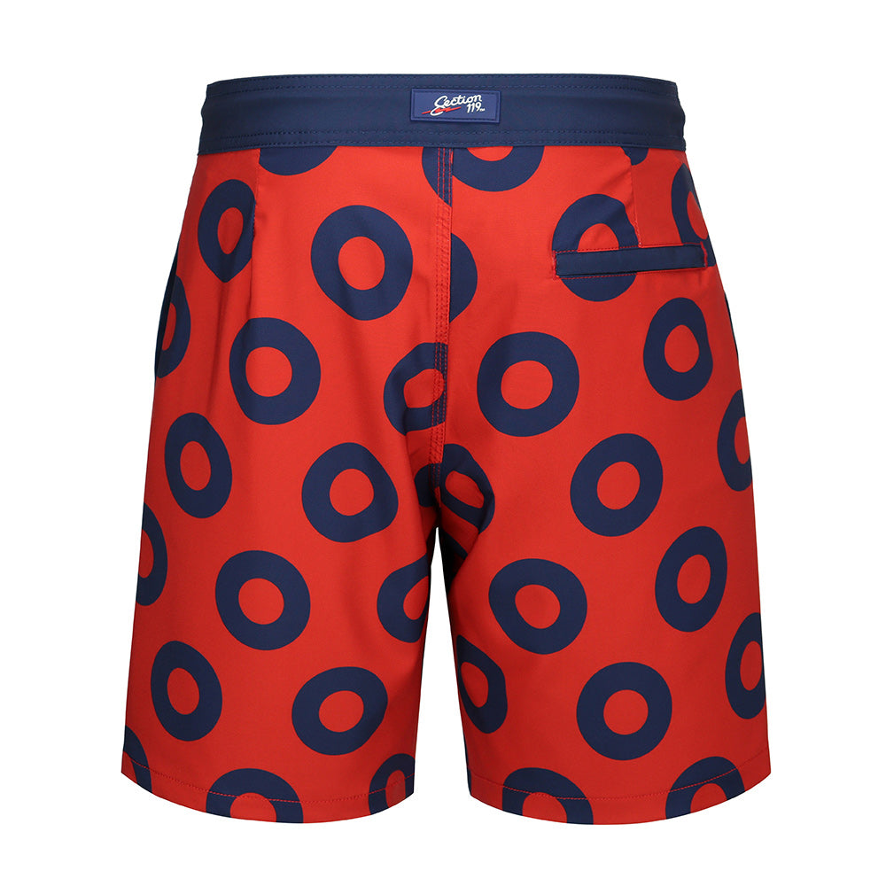 Phish Board Shorts Red & Navy - Section 119