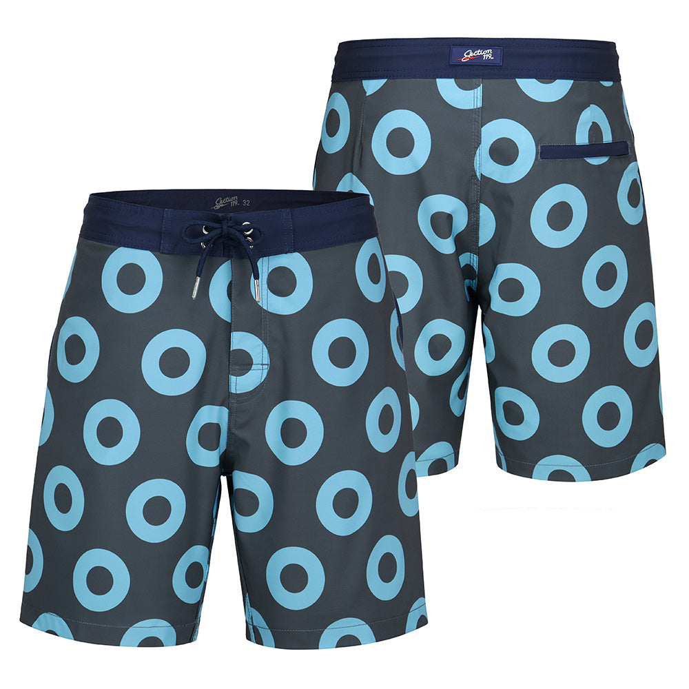 Phish Board Shorts Grey & Blue - Section 119