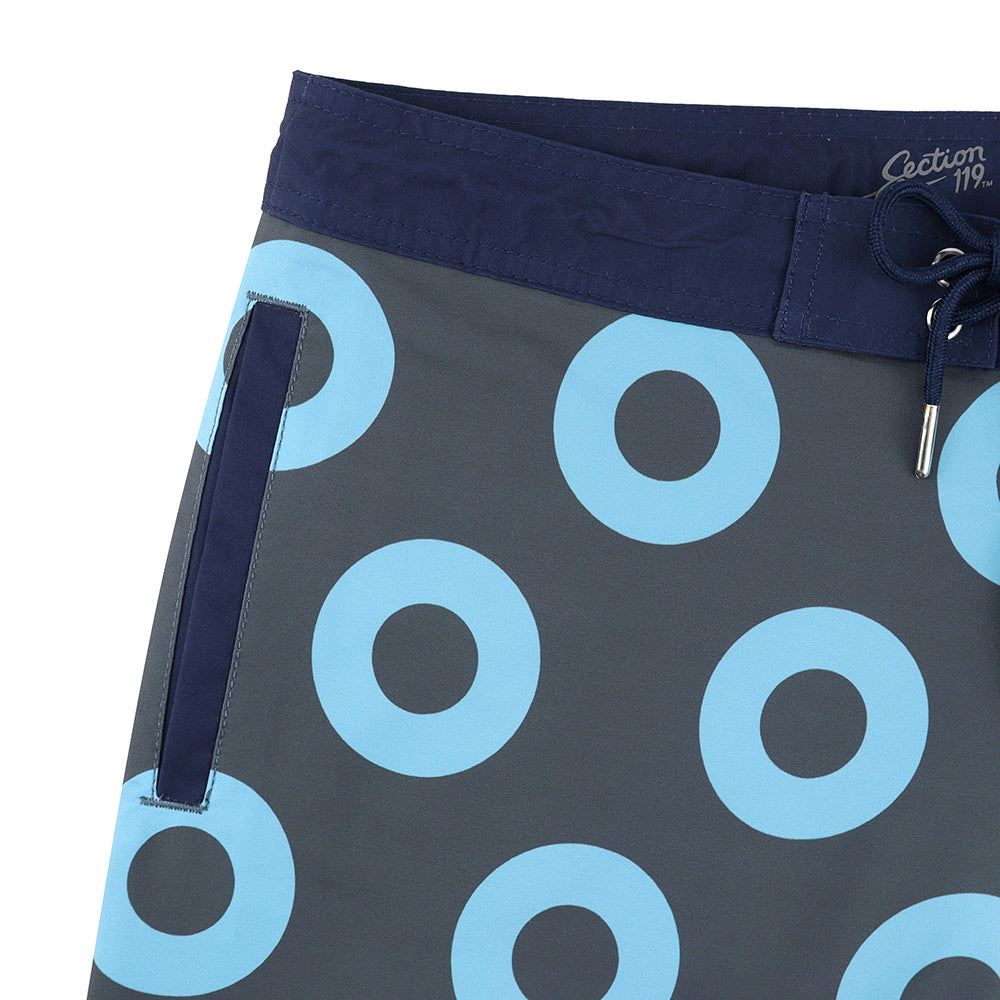 Phish Board Shorts Grey & Blue - Section 119