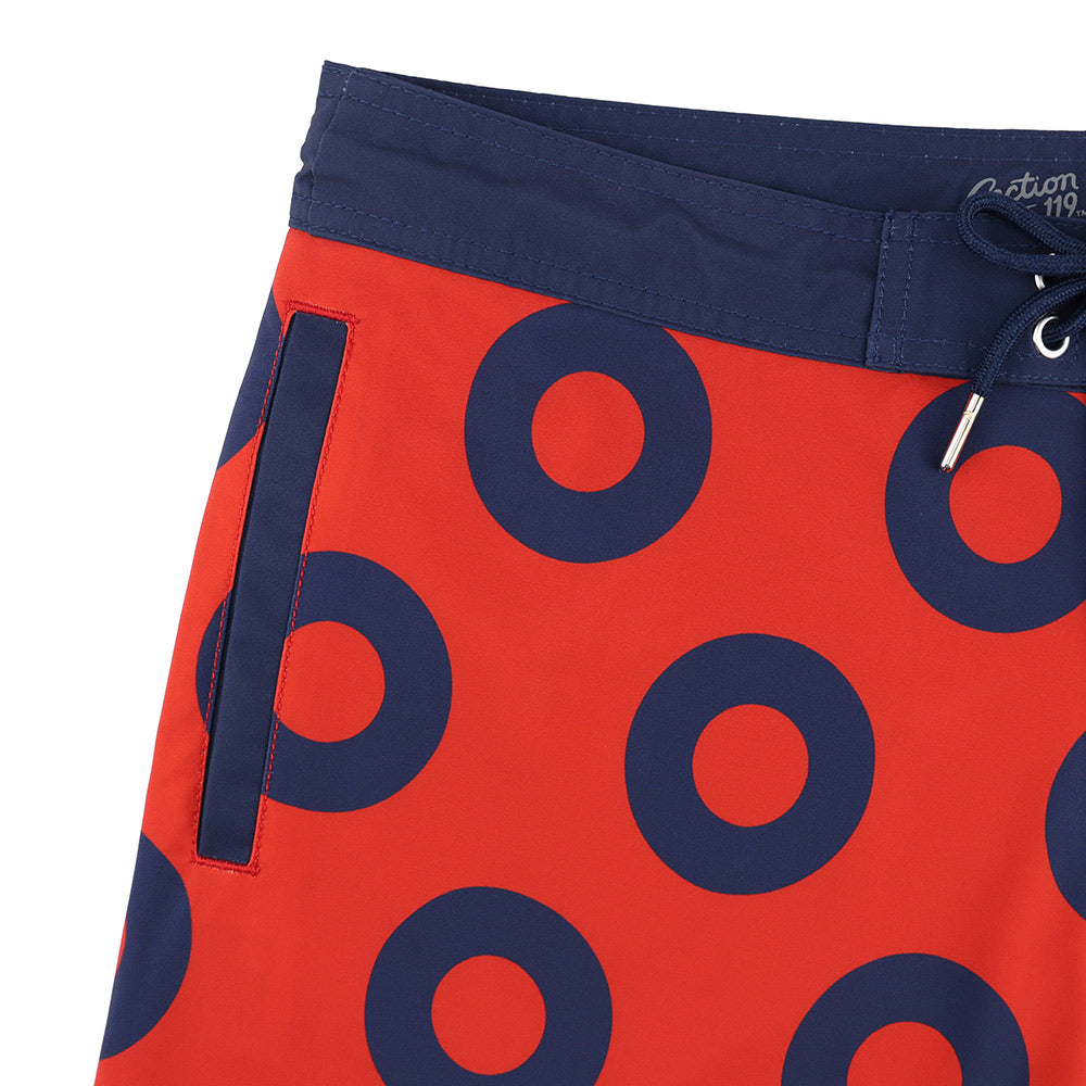 Phish Board Shorts Red & Navy - Section 119