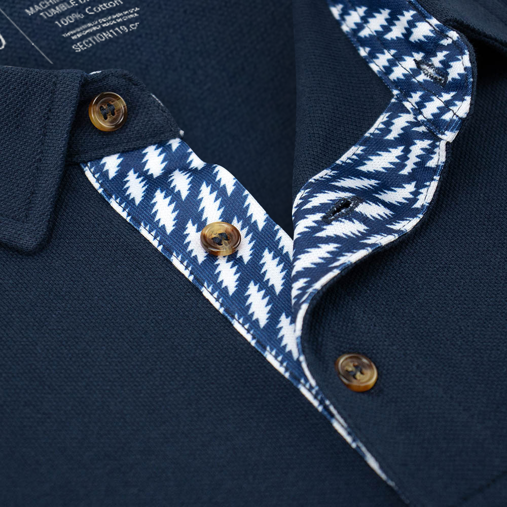GD Pique Polo Navy Bolts - Section 119