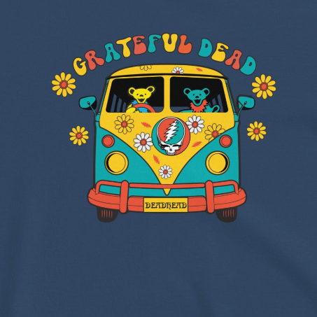 Grateful Dead | Pigment Dye Oversize Cotton Tee | Get On The Bus Womens Tee - Section 119