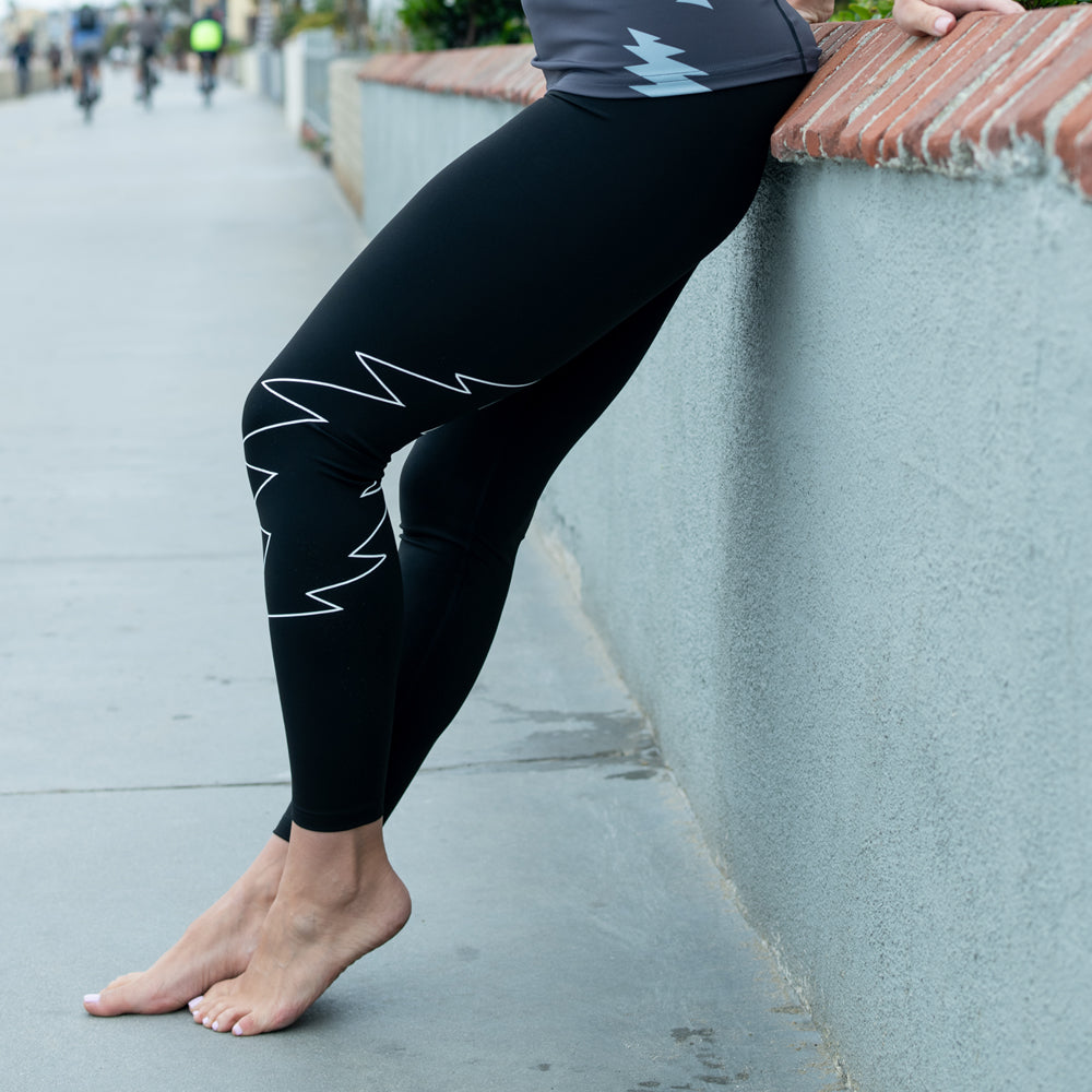 Grateful Dead High Rise Leggings Logo And Bolt On Black - Section 119