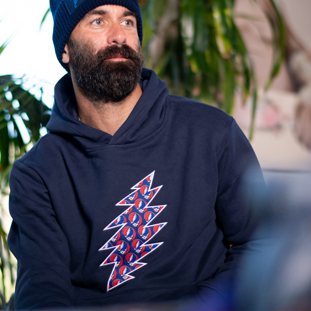 Grateful Dead Super Heavyweight Stealie Bolt In Navy - Section 119