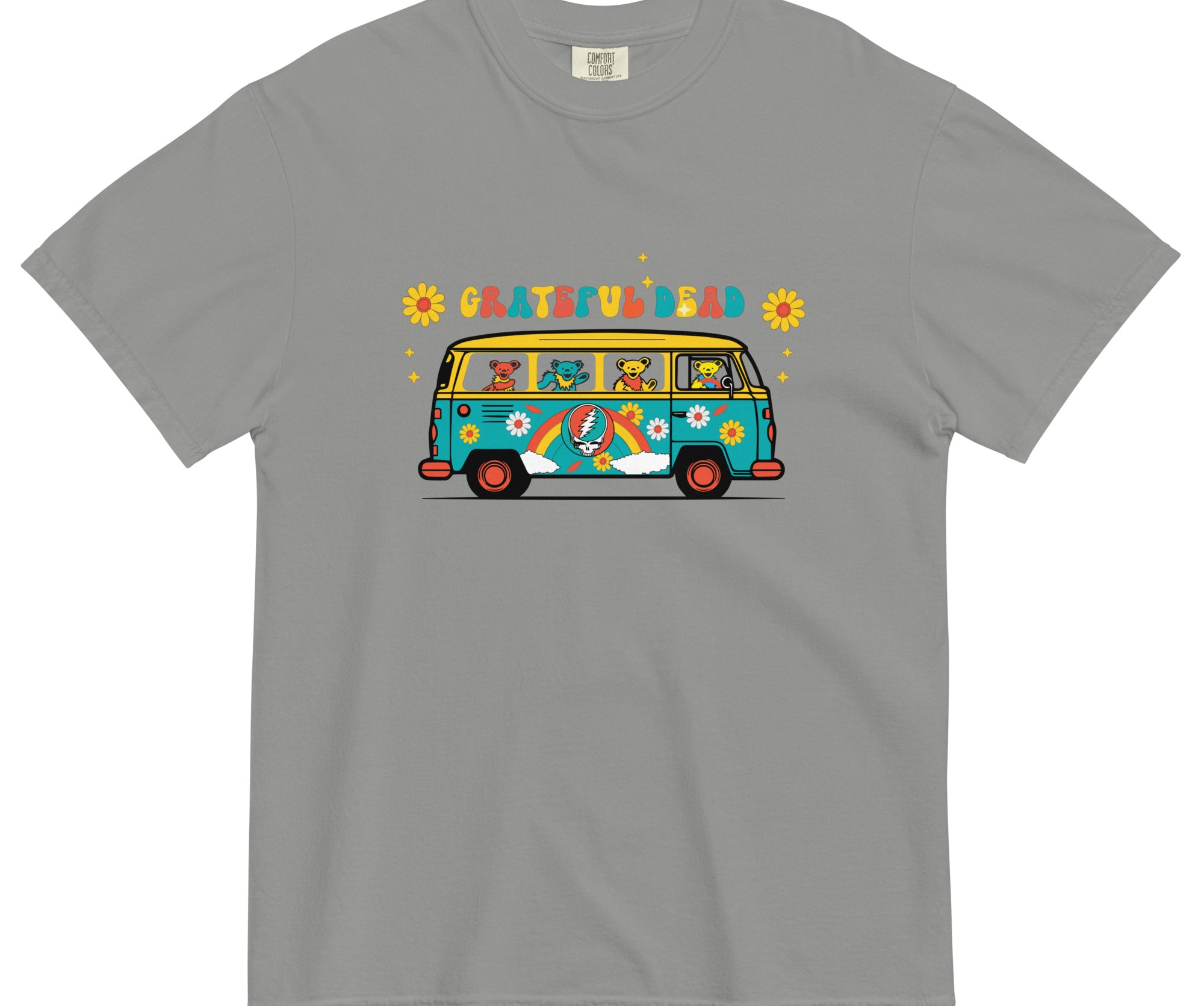 Grateful Dead | Pigment Dye Oversize Cotton Tee | Bears on the Bus - Section 119