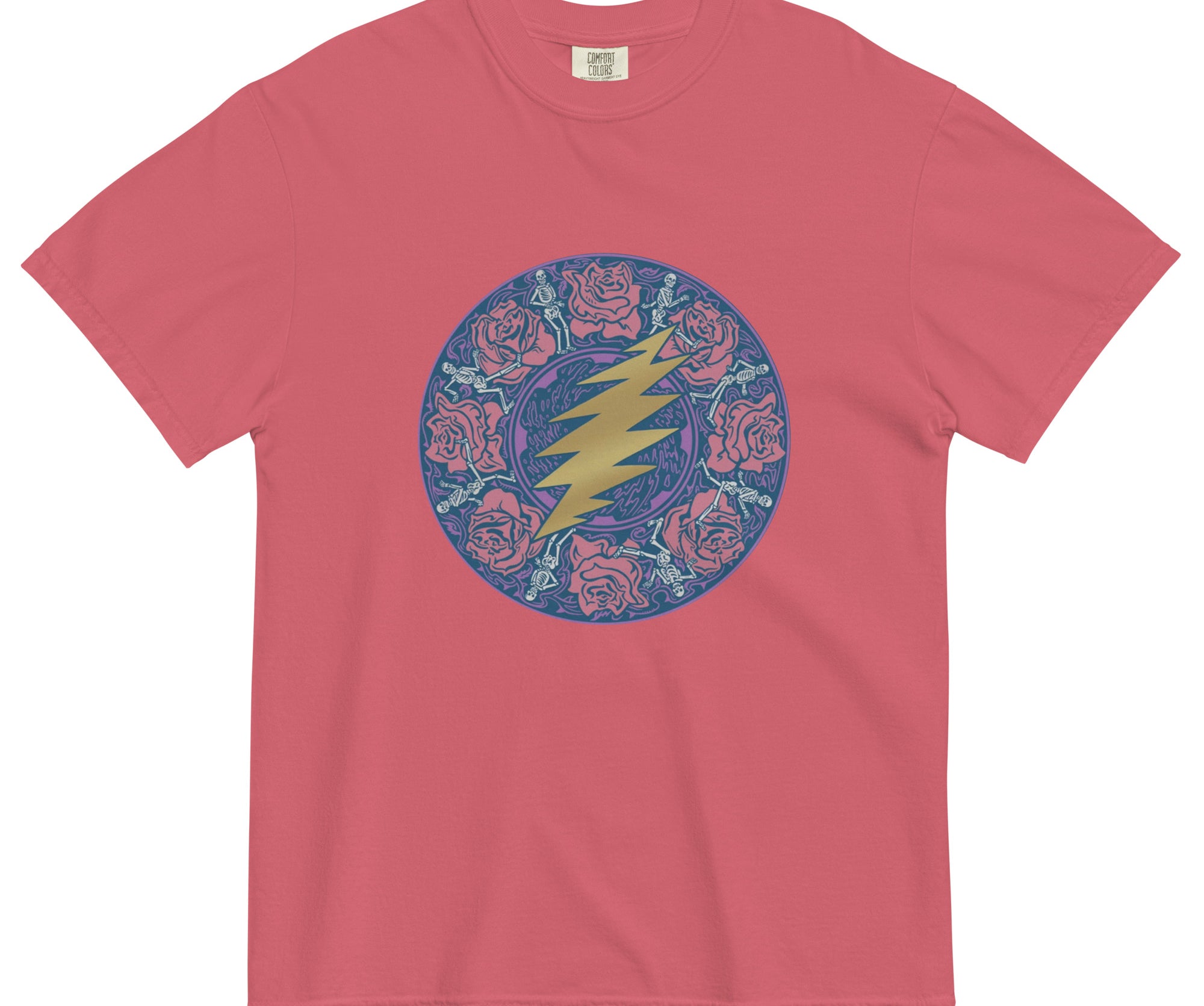 Grateful Dead | Pigment Dye Oversize Cotton Tee | Bolt and Roses - Section 119