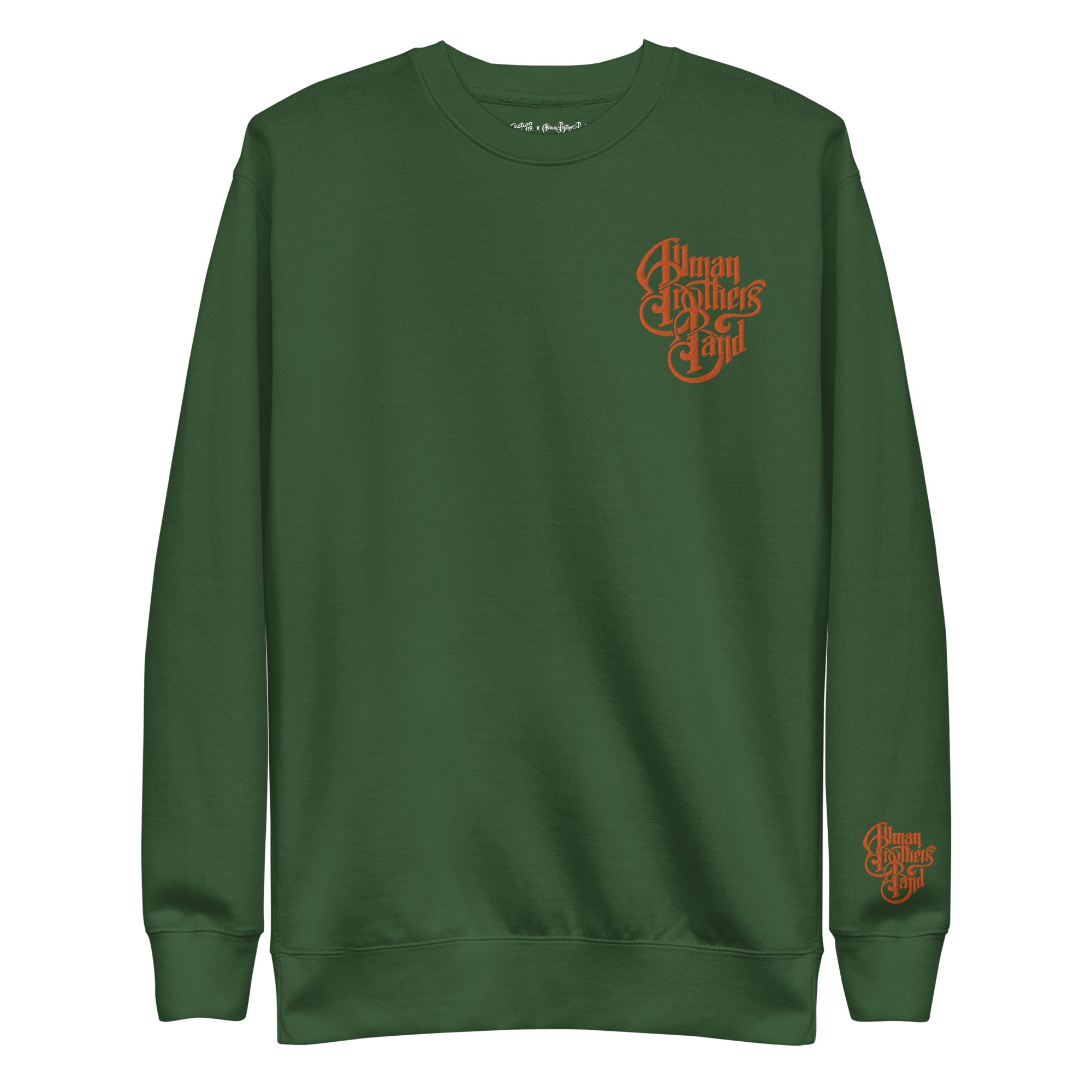 The Allman Brothers Band Classic Embroidered Crew in Green - Section 119