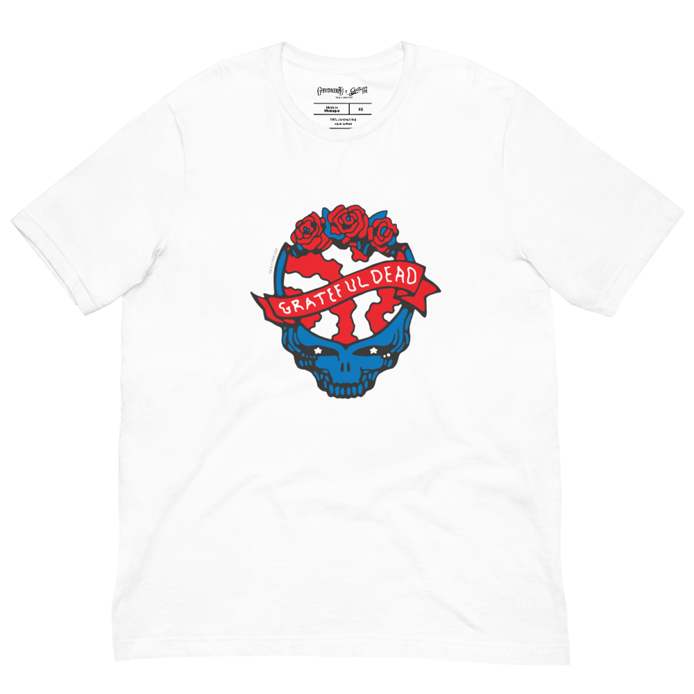 Grateful Dead | T-Shirt | Stealie Roses White – Section 119
